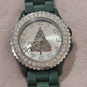 Geneva Silicone Christmas Tree Watch